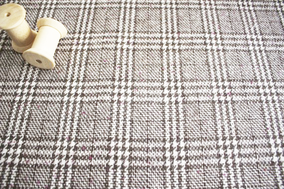 Jwウールグレンチェックカラー　ベージュ